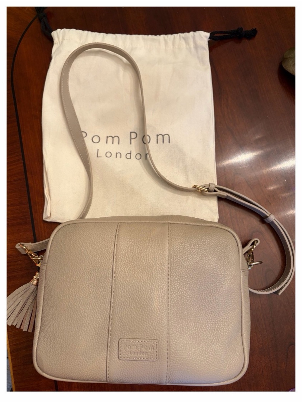 Pom Pom London Leather Crossbody Bag City Plus